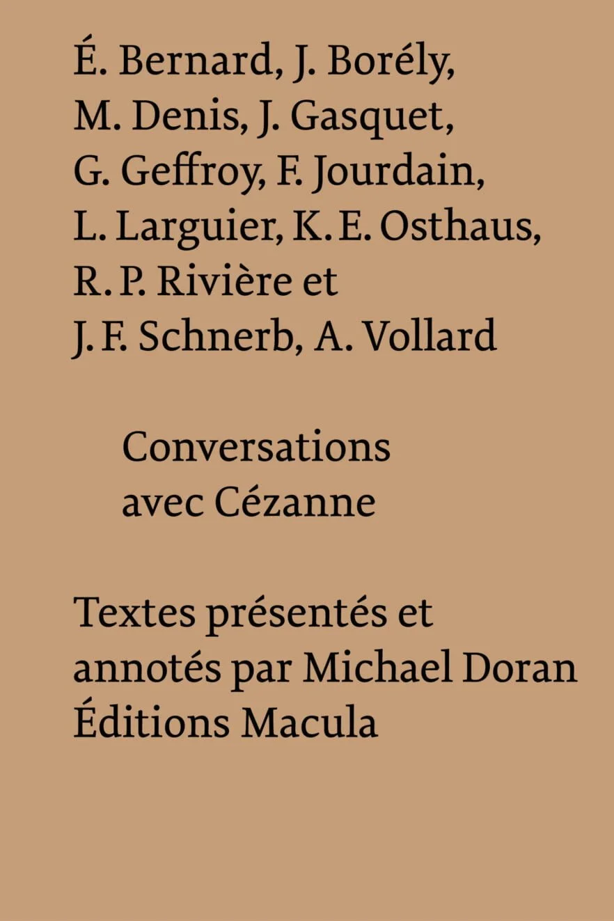 Conversations avec Cézanne Éditions Macula