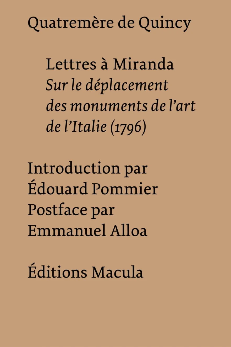 Lettres à Miranda Éditions Macula