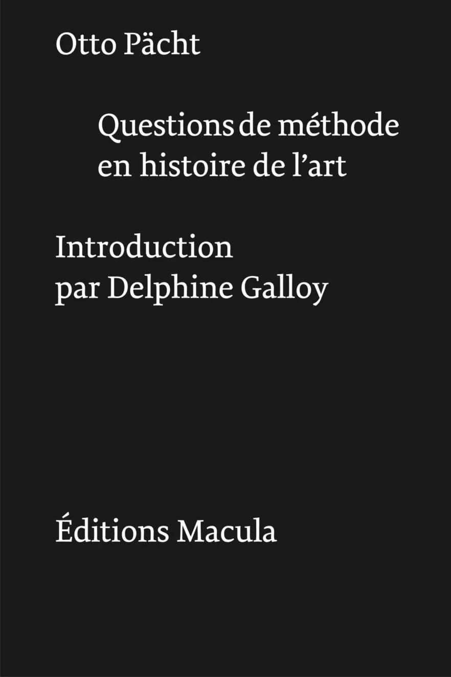 Questions de méthode en histoire de l’art Éditions Macula