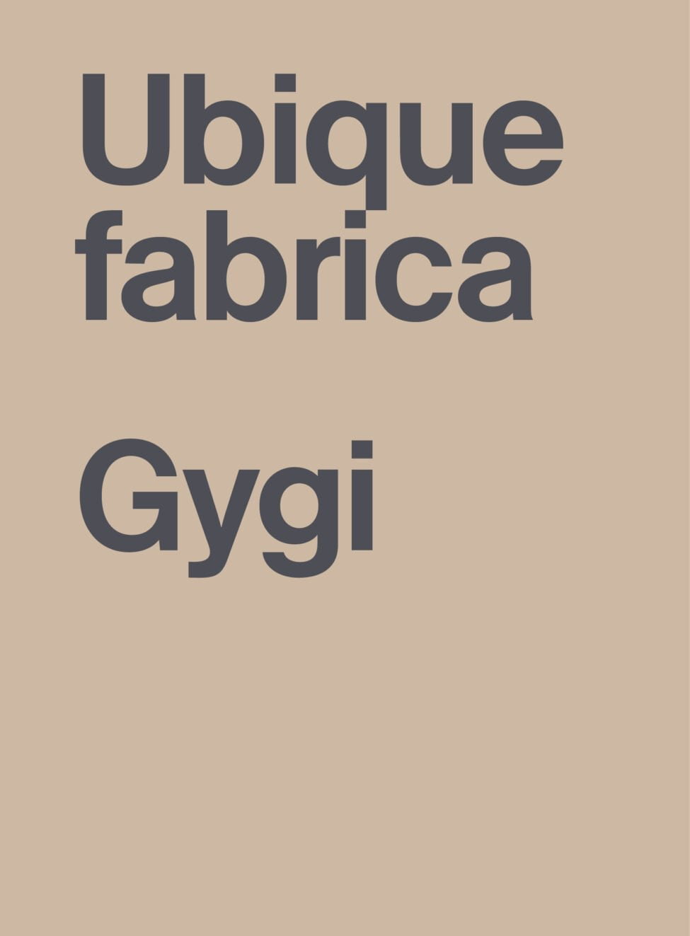 Ubique fabrica Éditions Macula