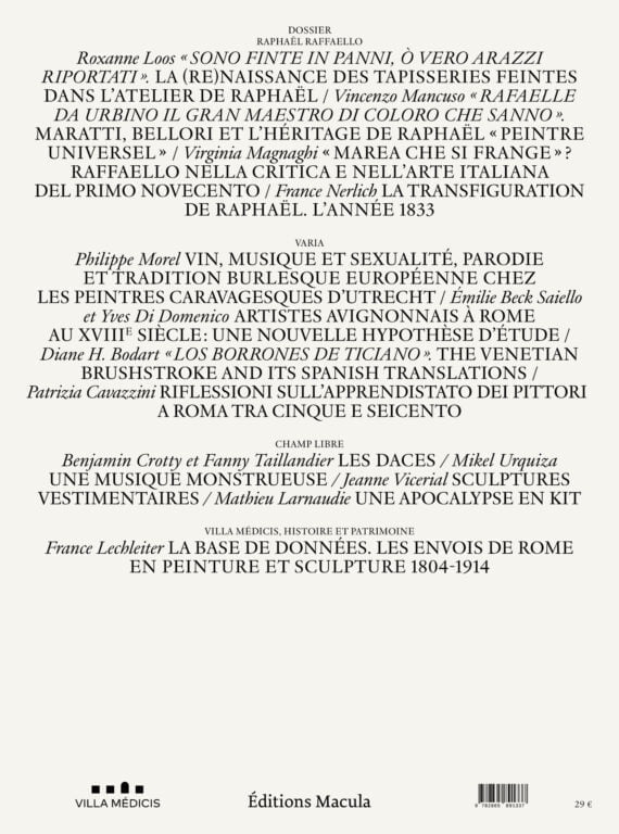 Studiolo, n° 17 - Dossier « Raphaël/Raffaello » Éditions Macula