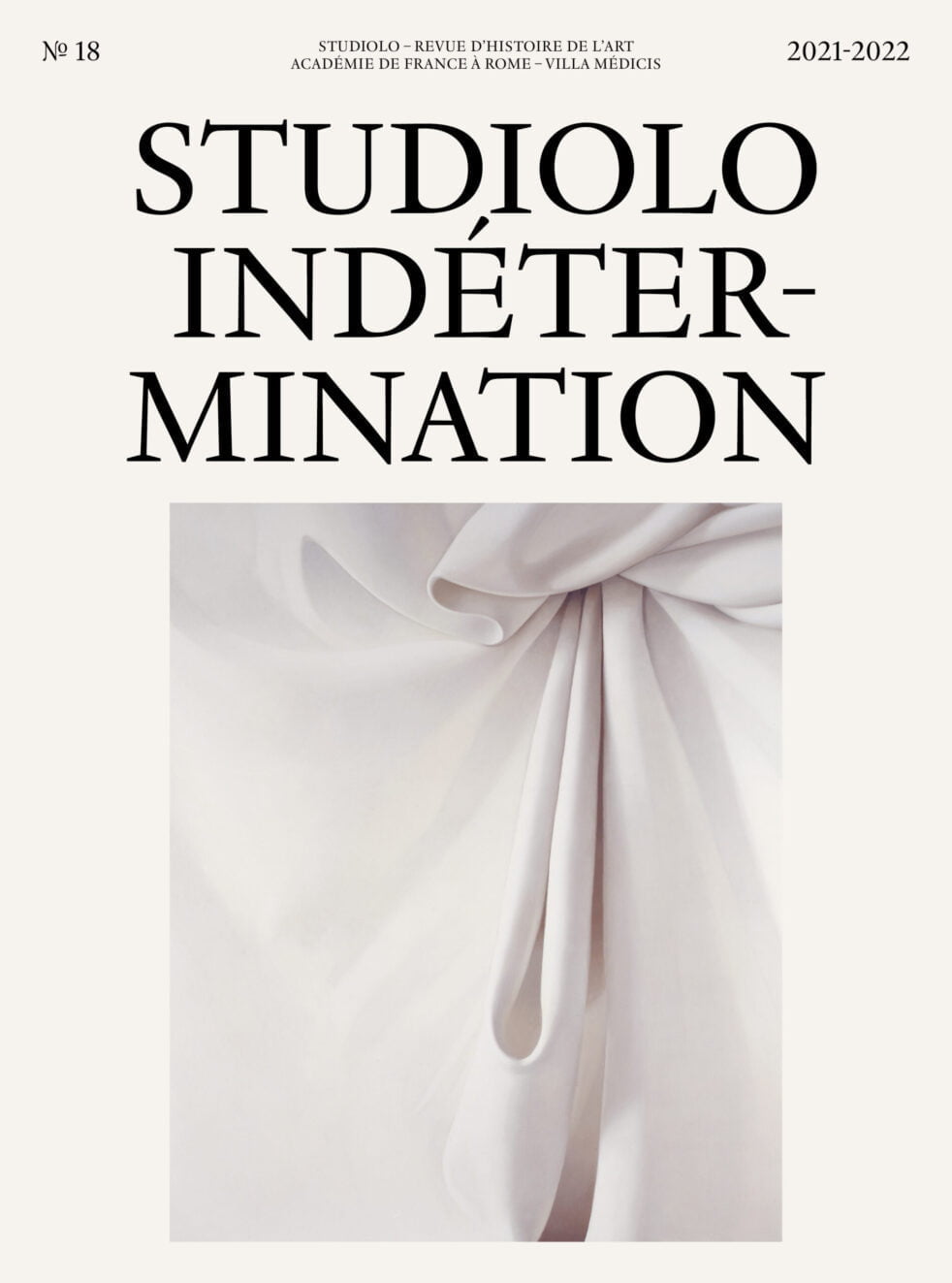 Studiolo, n° 18 - Dossier « Indétermination » Éditions Macula