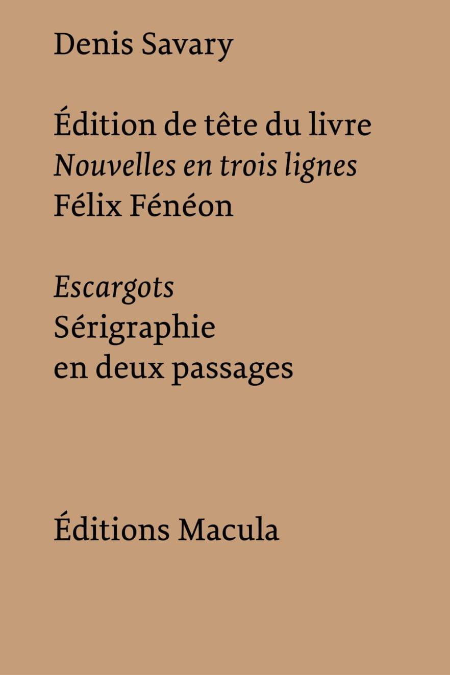 Escargots Éditions Macula