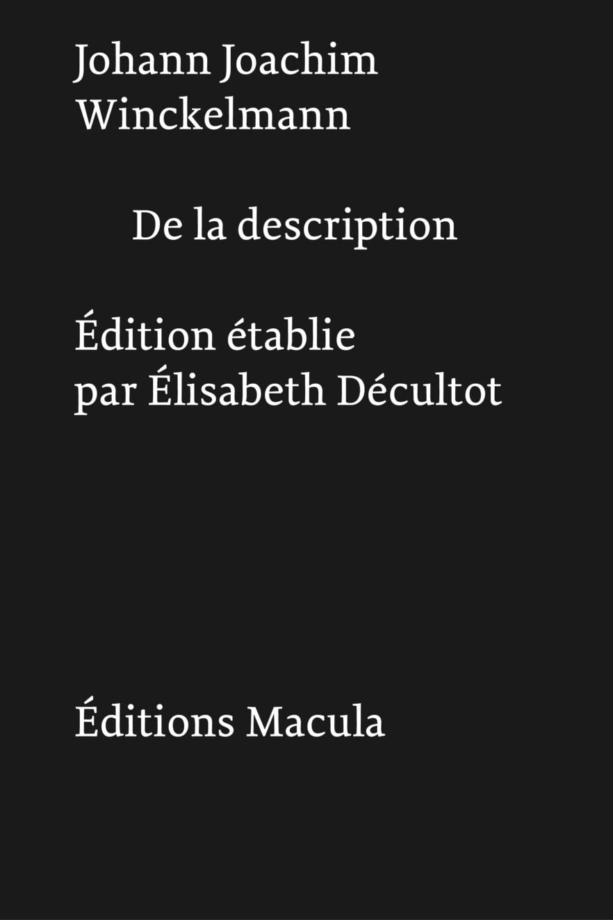 De la description Éditions Macula