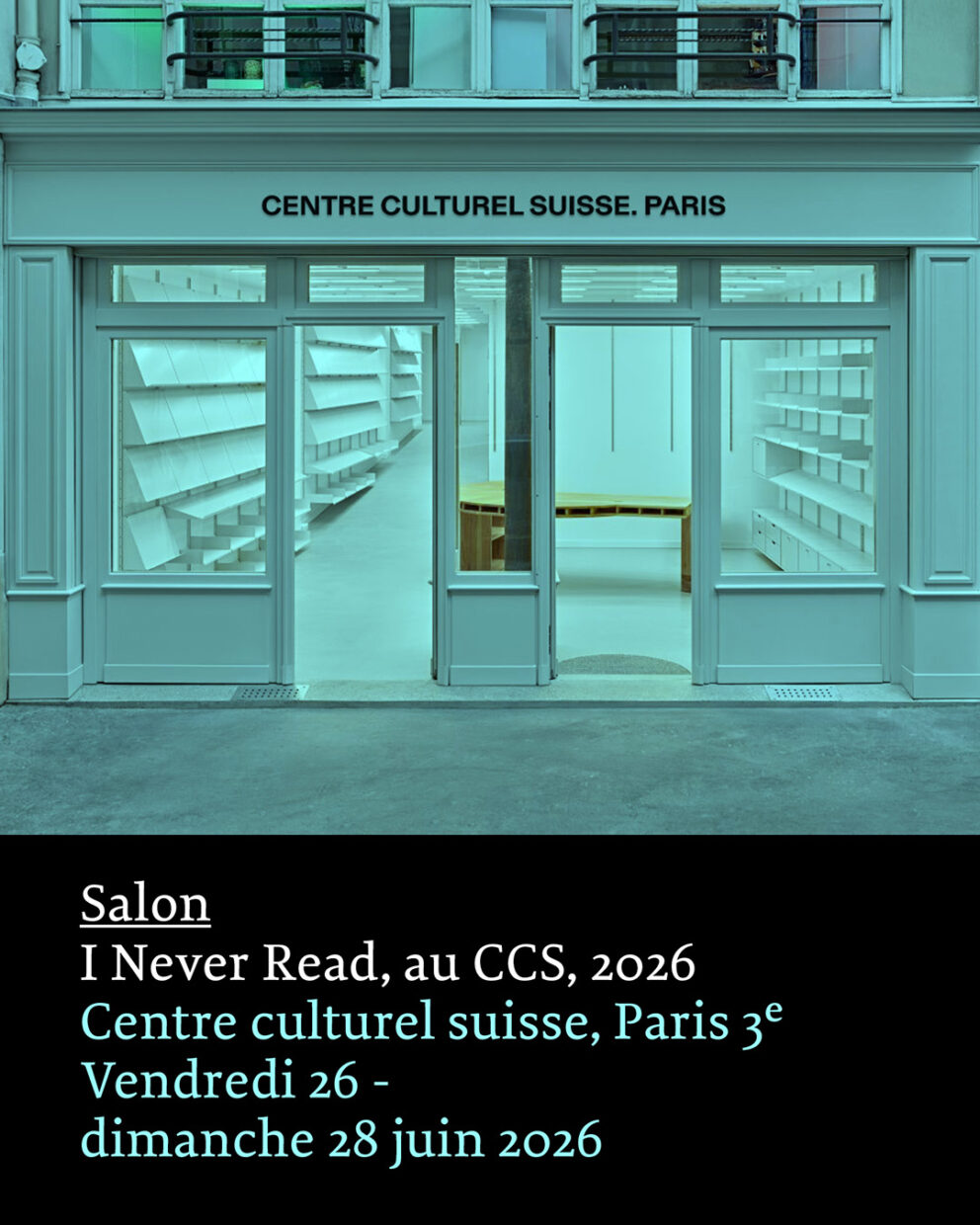 Salon I Never Read, au CCS, 2026 Éditions Macula