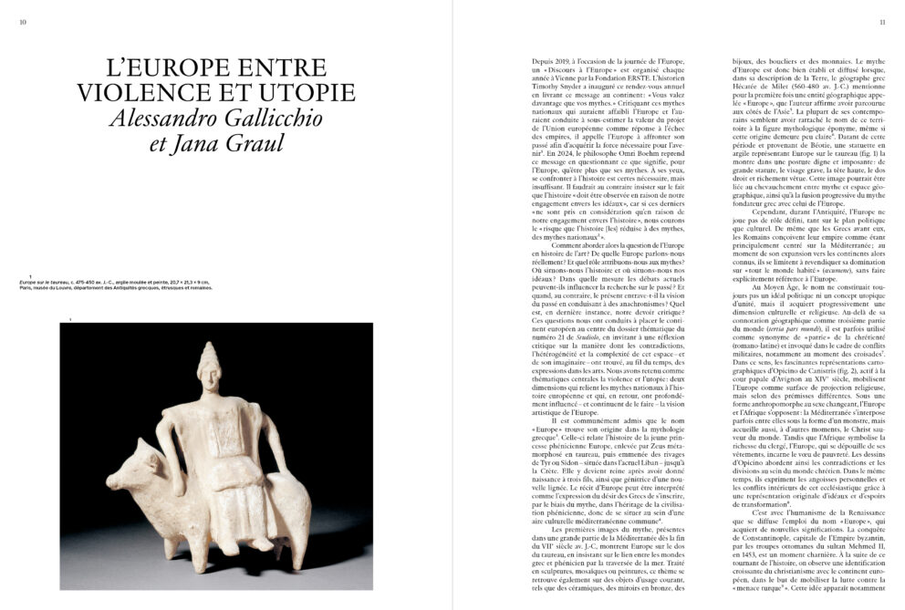 Studiolo, n° 21 – Dossier « Europe », dirigé par Alessandro Gallicchio et Jana Graul Éditions Macula