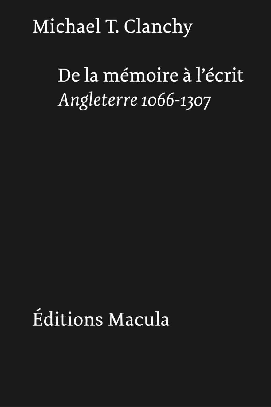 De la mémoire à l'écrit Éditions Macula